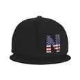 thumbnail image 2 of ZICANCN Letter N America Usa Flag Baseball Caps, Trucker Hats for Men And Women, Adjustable Breathable Flat Caps, Black, 2 of 8