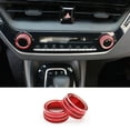 thumbnail image 1 of For Toyota Corolla 2019-2021 Red Aluminum Middle Console AC Knob Cover Trim 2pcs, 1 of 1