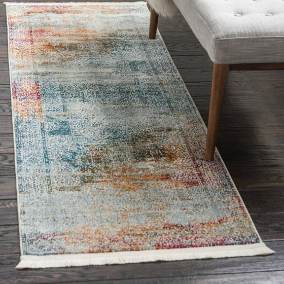 Unique Loom Baracoa Collection Area Rug - Marimelena (2' 7" x 10' Runner Multi/Gray)