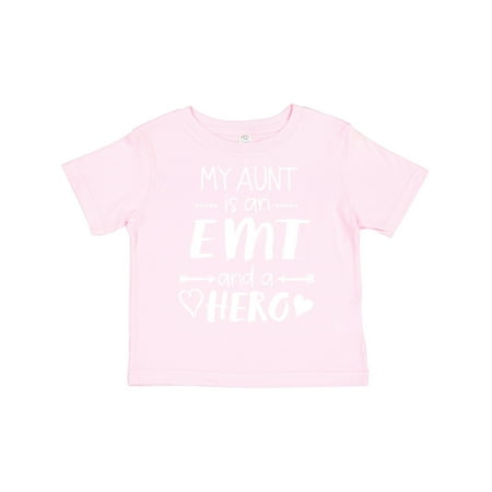 

Inktastic My Aunt is an EMT and a Hero Gift Toddler Boy or Toddler Girl T-Shirt