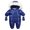 Blue, variant on Toddle girls Snowsuit Christmas Gift Infant Baby Boys Girls Winter Snowsuit Romper Hoodied Footie Outwear Toddler Jumpsuit Down Coat Jacket Gloves Save Big
