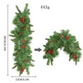 thumbnail image 3 of Outdoor Christmas Mailbox Swag Christmas Garland with Berries and Pine Cones Artificial Cedar Garland Swag Holiday Party Decorations Indoor, 3 of 6