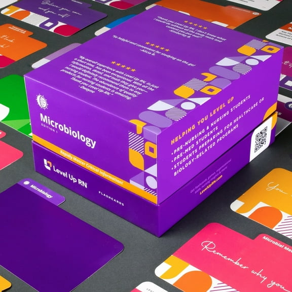 Level UP RN Microbiology LPN RN Flash Cards – Nursing School Essentials for Students (400 Cards)