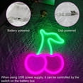 thumbnail image 5 of Cherry Neon Sign for Wall Decor LED Neon Light Wall Sign Hanging Lamp Lights, 5 of 7