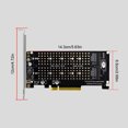 thumbnail image 2 of PCIEX8 a NVME M.2 MKEY Add On Card 2 puertos Split Card SATA M.2 SSD Adaptador PCIE, 2 of 9