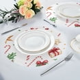 thumbnail image 4 of 15.4" Round Placemat Set of 1 Polyester Fabric Place Mats Non-Slip Dining Kitchen Table Mats for Kitchen Party Decor Watercolor Christmas Elements Clip, 4 of 5