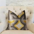 thumbnail image 2 of Delightful Chain Yellow, Beige and Gray Luxury Throw Pillow, 2 of 3