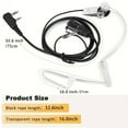 thumbnail image 4 of Walkie Talkies Earpiece with Mic, 2 Pin Covert Acoustic Tube Headset with PTT, Wire Walkie Talkie Headset For Two-way Radio, Fits for Baofeng UV-5R and More Walkie Talkie Models (1 PCS), 4 of 9