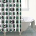 thumbnail image 4 of Green Bigfoot and Tree Pattern Shower Curtain 84"x72" ,Bathroom Decorative Shower Curtains Set with 12 Hooks,Modern Waterproof Washable Shower Curtain, 4 of 6