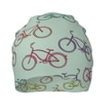 thumbnail image 2 of Beanie Hats for Men and Women, Bicycle Bikes Patterns Adult Unisex Knit Hat Winter Warm Skull Cap, 2 of 7