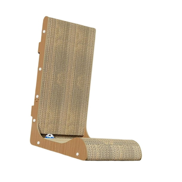 Cat Scratcher Cardboard Durable Board Nest Bed L Shaped Cat Scratching Board single ball