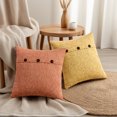 thumbnail image 4 of Unique Bargains Triple Button Decorative Pillowcases Grey 18" x 18", 4 of 6