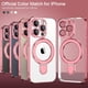 thumbnail image 4 of Funda para teléfono GUAGUA iPhone 15 Pro de 6.1 pulgadas con soporte magnético en oro rosa, 4 of 9