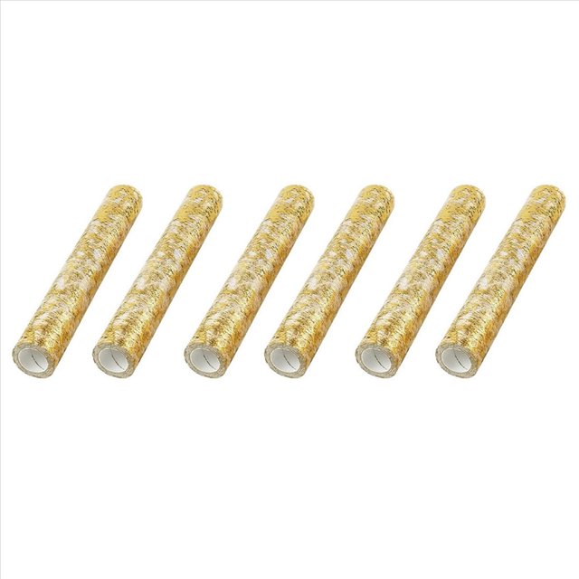 Camino de Mesa de 6 Piezas, Rollo de Cinta de Tul de PoliéSter Brillante con LáMina Dorada, DecoracióN de Navidad para Bodas y Fiestas de CumpleañOs