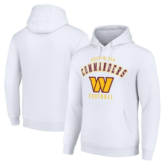 Unisex Starter White Washington Commanders Logo Pullover Hoodie