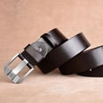 thumbnail image 3 of Fashion Ratchet Belt Neat Covered Edge Stitched For Matched With Work PantsWhite Buckle Black125cm, 3 of 5