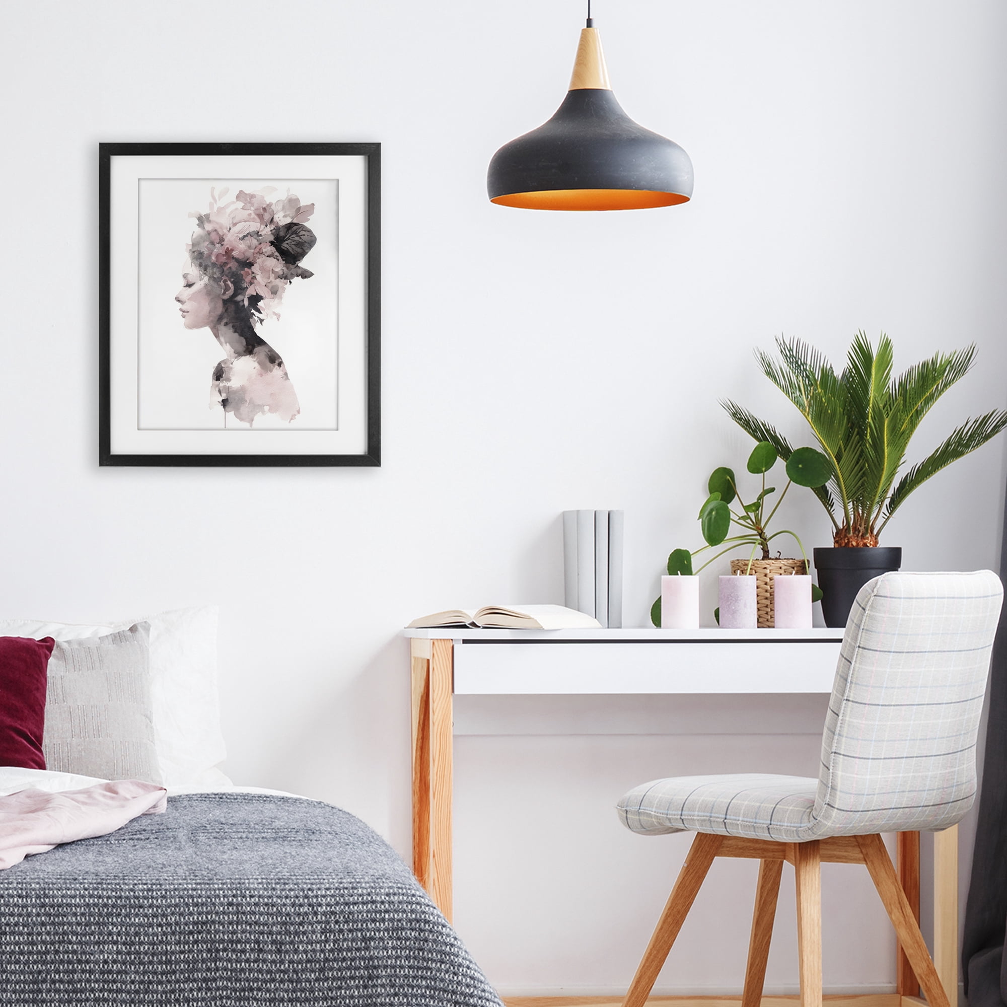 Stupell Industries Nature's Empress Silhouette Black Framed Print Under Glass, design by Svetlana Aleynikova
