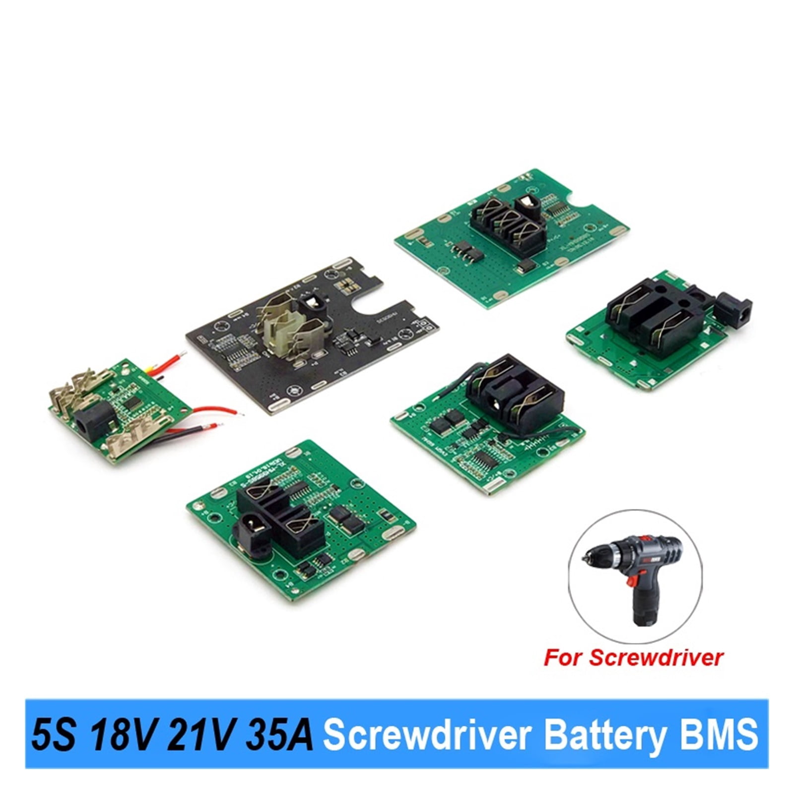 5S 18V 21V 35A BMS 18650 Lithium Battery Protect Board Balance With DC For Electric Drill Screwdriver Batteries Use ,Detection Circuit