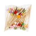 thumbnail image 4 of Yuarrent 100 Uds palillos de pinchos desechables fruta bambú cóctel palillos de comida Buffet sándwich fiesta boda decoración 12cm Type2 NO2, 4 of 6