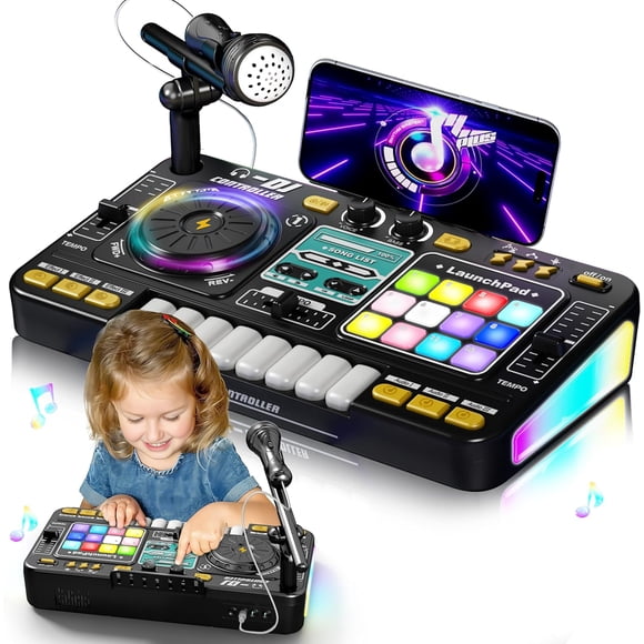 Juguetes Musicales para Niños - Piano, Mesa DJ y Juegos de Reacción con Bluetooth - Regalo para Cumpleaños/Navidad (Niños y Niñas)