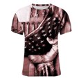 thumbnail image 5 of Camisetas Casuales Impresas de Manga Corta en el Patrón de Rayas, Camisetas Ligeras de Algodón a Rayas para Hombres, 5 of 5