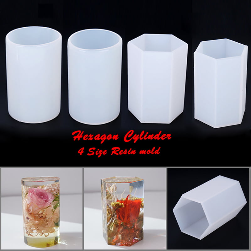 Mould Jewelry Resin  Craft Silicone Cylinder Casting Mold Hexagon Making Epoxy 