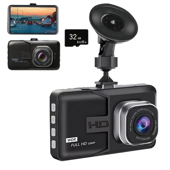 Dash Cam Baideluo 1080P Ultra Gran Angular HD con 32 GB de memoria