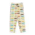 thumbnail image 4 of Daiia Colorful Mustache Women's Sleep Pant with Pockets and Drawstring,Pajama Pants-Medium, 4 of 9