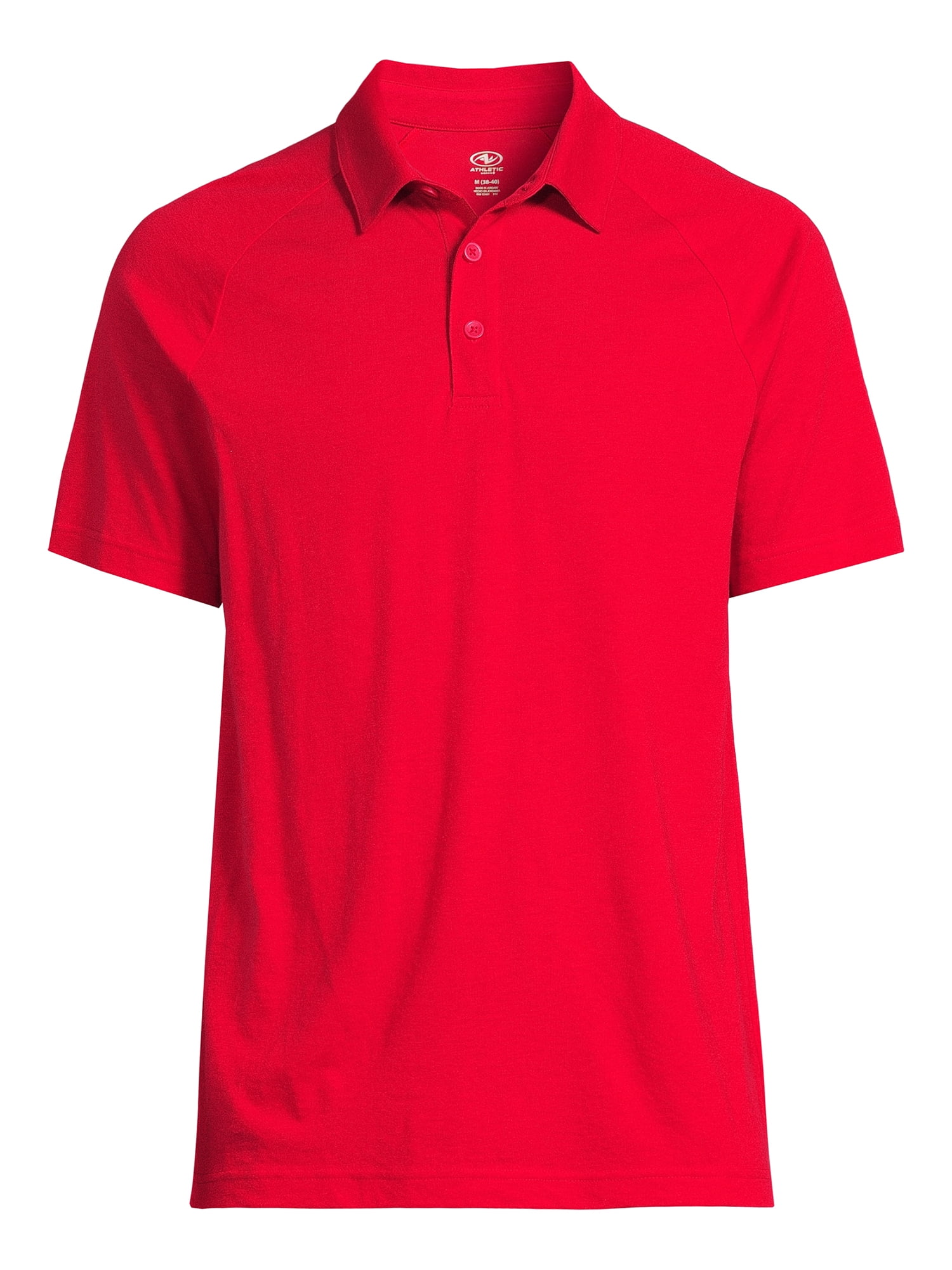 Athletic Works Men's & Big Men's Active Polo Shirt, Sizes S- 3XL