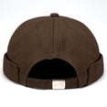 thumbnail image 6 of Cotton Docker Sailor Skull Cap with Rolled Cuff and Brimless Design, Retro Worker Cap for Men and Women in Classic Harbour Style, Versatile Beanie Watch Cap for Casual and Everyday Wear,Coffee, 6 of 9