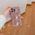thumbnail image 6 of for iPhone 14 Case, Water Ripple Wave Pattern Phone Case for Women Girls, Curly Wave Shape Soft TPU Exquisite Stylish Durable Protective Phone Cover for iPhone 14, Rose Gold, 6 of 14