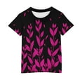 thumbnail image 6 of Frwgonr Girls T-shirts Short Sleeve T Shirts Kids Summer Tops Crewneck Basic Graphic Tees 3T-14, Hot Pink, 6 of 6