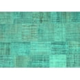 thumbnail image 1 of Ahgly Company Indoor Rectangle Patchwork Turquoise Blue Transitional Area Rugs, 7' x 9', 1 of 4