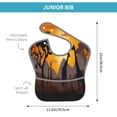 thumbnail image 4 of Zufioo Giraffes Of The African Savannah Print Toddler Adjustable Waterproof Bib, 11.6x15 Inch Feeding Bib Suitable for 6-24 Month Babies, 4 of 8