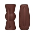 thumbnail image 5 of DecMode 7"W, 12"H Ribbed Red Ceramic Vase with Handles, Set of 2, 5 of 14