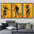 thumbnail image 3 of wall26 Framed Canvas Print Wall Art Set Paint Stroke Graffiti Basketball Player Sports &amp; Fitness Athletes Digital Art Pop Art Modern Portrait for Living Room, Bedroom, Office - 16"x24"x, 3 of 5