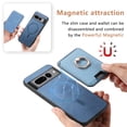 thumbnail image 2 of Allytech Google Pixel 7 Pro Case, Detachable Magnetic Wallet Case with Card Holder & Ring Stand, Support Car Mount, Premium PU Leather Shockproof Durable Protective Slim Case Cover - Blue, 2 of 11