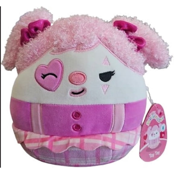 Squishmallows Tay Tay Valentines 7 inch Collectible Soft & Squishy Food Stuffed - Add to Your Squad - Gift for Kids, Girls & Boys