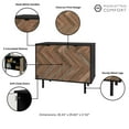 thumbnail image 4 of Manhattan Comfort Liam Accent Cabinet from Engineered Wood in Black & Brown Wood, 4 of 7