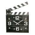 thumbnail image 1 of Black Hollywood Movie Clapper Board Metal Wall Clock, 1 of 1