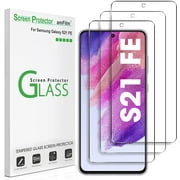 (3 Pack) amFilm Samsung Galaxy S21 FE Tempered Glass Screen Protector (5G 2021)