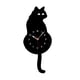 thumbnail image 5 of Reloj de gato con casa de pájaros, diseño minimalista moderno, reloj de péndulo, reloj de pared silencioso Negro, 5 of 9