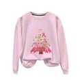 thumbnail image 4 of Christmas Sweatshirts for Women Long Sleeve Round Neck Xmas Graphic Trendy 2026 Casual Loose Pullover Tops (3XL, Red), 4 of 6