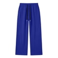 thumbnail image 5 of Big Boys Drawstring Sweatpants Solid Color Elastic Waist Sportswear Pants with Side Pocket for Daily Casual Wear, 5 of 7