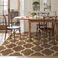 thumbnail image 4 of SUNDEREY 5'x7' Moroccan Geometric Area Rug,5x7ft Washable Bedroom Rug,Easy Jute Indoor Outdoor Carpet, Farmhouse Checkered Non Slip Khaki Carpet for Office Couch Entrance Kitchen,Khaki, 4 of 10