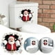thumbnail image 1 of Pegatinas navideñas con diseños que representan paredes rotas y papel higiénico de Papá Noel., 1 of 9