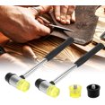 thumbnail image 3 of nipocaio 1 set mini double head rubber mallet soft face hammer dent hammer double head rubber mallet with 6 pieces replacement interchangeable hammer heads and non-slip rubber handle fo, 3 of 5
