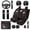 Halloween Skull Roses, variant on Yuyamidu Halloween Skull Rose 14 Pcs Car Seat Covers with Steering Wheel Cover,Seat Belt Covers Cup Holder Car Headrest Cover Elastic Fabrics Universal for Cars SUV