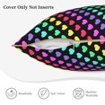 thumbnail image 5 of Susaid Rainbow Hearts Print Velvet Throw Pillow Covers Home Art Deco Pillowcase Square Pillow Case Cushion Cover for Bed Sofa Living Room Car Indoor and Outdoor-20"x20", 5 of 8
