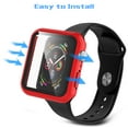 thumbnail image 6 of For Apple Watch Series 3 / 4 / 5 / 6 / SE Case, Njjex [1-Pack] Ultra Slim Thin Bumper Full Coverage Matte Hard Cover for iWatch Series SE 6 5 4 3 2 38 40 42 44mm -Red, 6 of 7